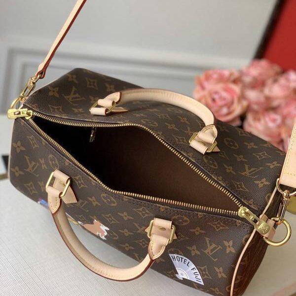 A貨1：1頂級原單 M41112絲印 Damier Ebène 帆布Speedy30hhlv11645