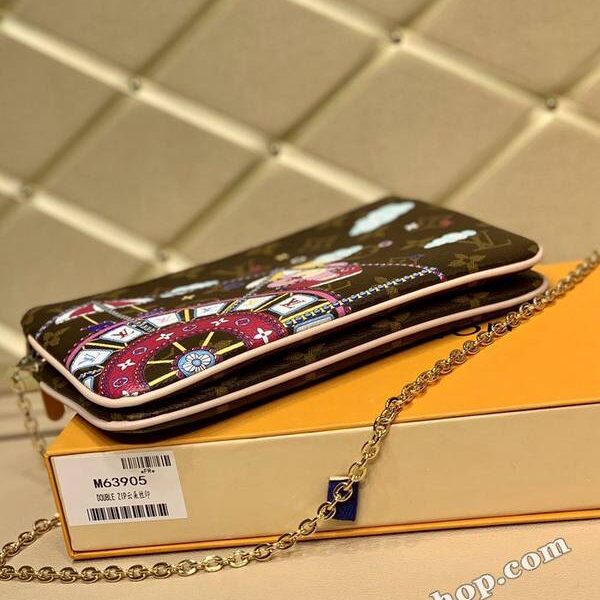 奢侈品1：1原單 M63905 雲朵雙包胎POCHETTE DOUBLE ZIP 鏈條包Damier Ebene 帆布hhlv11687