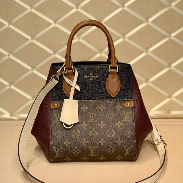 原單頂級原單M45388黑紫Fold Tote 小號手袋Monogram 帆布深染小牛皮hhlv11712