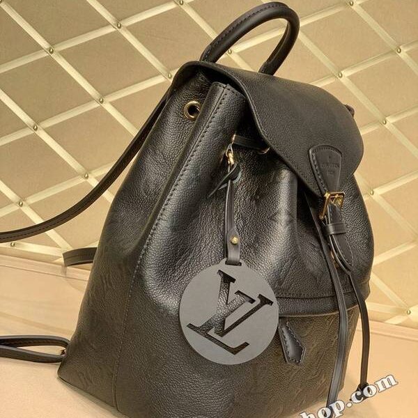 頂級高仿原單M45205黑色 Montsouris 雙肩包Monogram Empreinte 壓紋皮革hhlv11713