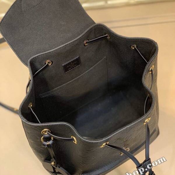 頂級高仿原單M45205黑色 Montsouris 雙肩包Monogram Empreinte 壓紋皮革hhlv11713