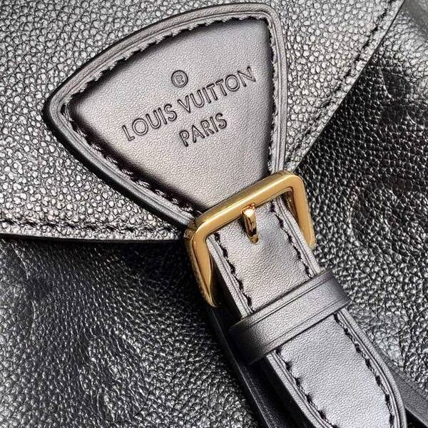 頂級高仿原單M45205黑色 Montsouris 雙肩包Monogram Empreinte 壓紋皮革hhlv11713