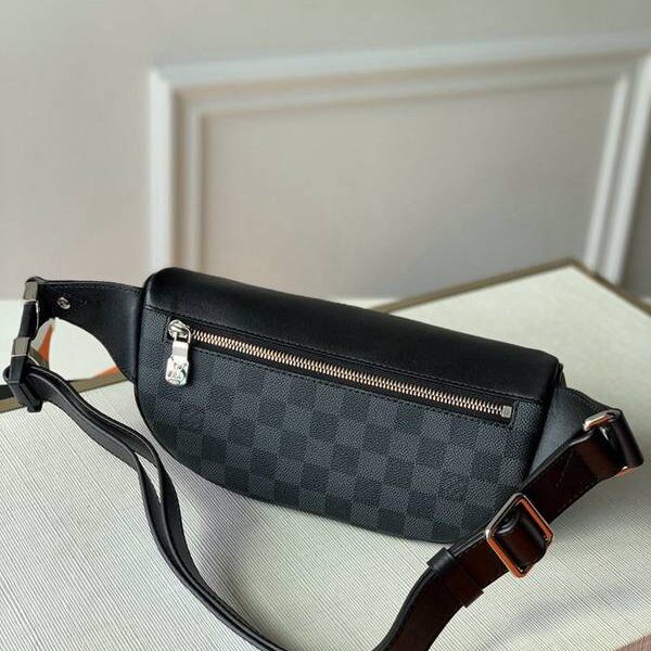 奢侈品1：1頂級原單 N40295黑格絲印CAMPUS 腰包Damier Graphite 塗層帆布hhlv11732