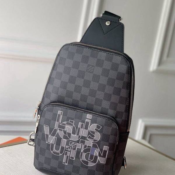 高仿精品頂級原單N40274Avenue 單肩包Damier Graphite 帆布hhlv11734