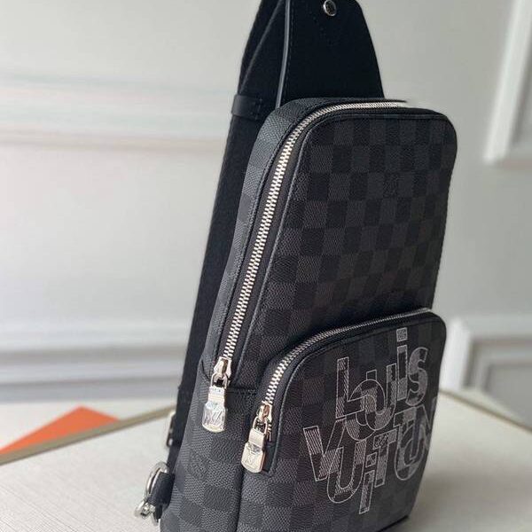 高仿精品頂級原單N40274Avenue 單肩包Damier Graphite 帆布hhlv11734