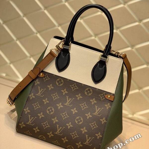 高仿A貨【FOLD TOTE 中號手袋】M45409白綠路易威登Fold Tote 中號手袋hhlv11742