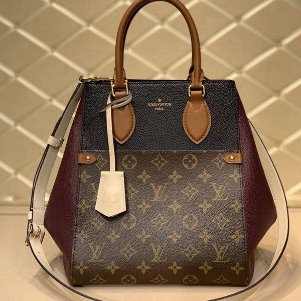 高仿原單lvFOLD TOTE 中號手袋M45409黑紫路易威登Fold Tote 中號手袋hhlv11743