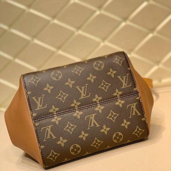 高仿高仿包包批發頂級原單M45388白棕Fold Tote 小號手袋Monogram 帆布深染小牛皮hhlv11746