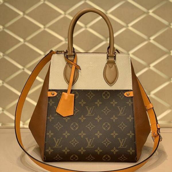 高仿FOLD TOTE 中號手袋M45376 棕黃hhlv11747
