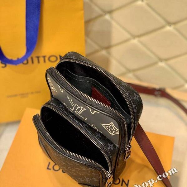 高仿包包批發原單 M45439 Virgil Abloh Amazone 單肩包Monogram Eclipse 塗層帆布hhlv11775