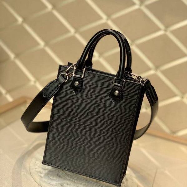 高仿精品批發頂級原單M69575黑色水波紋 PETIT SAC PLAT 手袋Epi 皮革hhlv11776