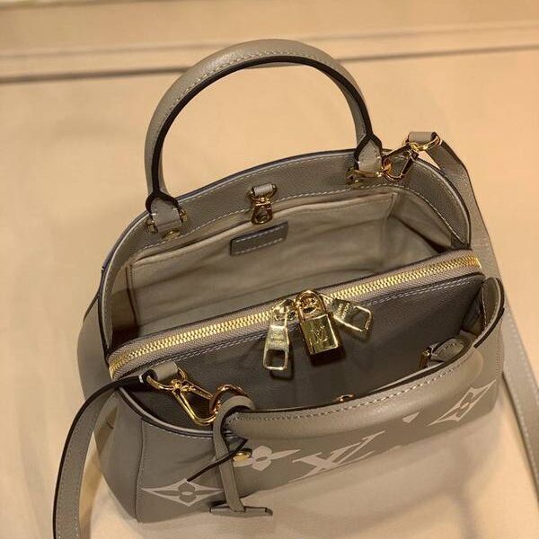 竭誠精品頂級原單M41048 淺咖絲印MONTAIGNE 中號手袋Monogram Empreinte 皮革hhlv11784