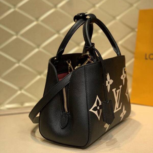 頂級高仿頂級原單M41053黑色絲印Montaigne手袋Monogram Empreinte 皮革hhlv11785