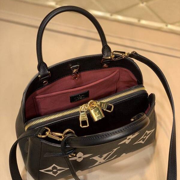 頂級高仿頂級原單M41053黑色絲印Montaigne手袋Monogram Empreinte 皮革hhlv11785