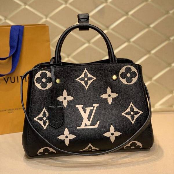 頂級原單頂級原單M41048 黑色絲印MONTAIGNE  中號手袋Monogram Empreinte 皮革hhlv11786