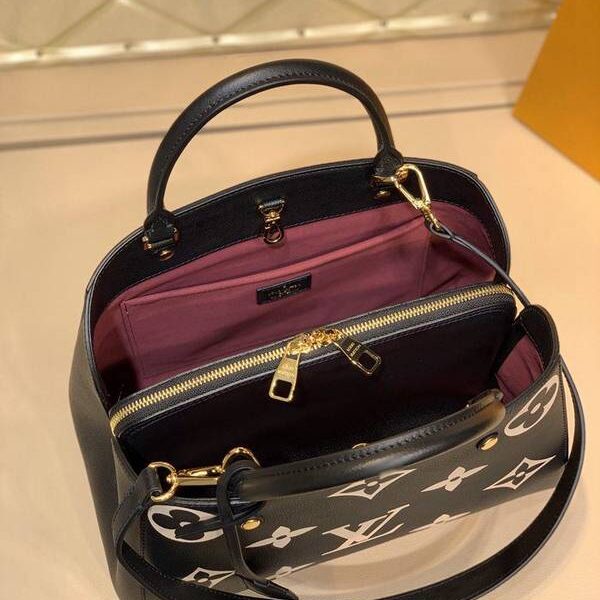 頂級原單頂級原單M41048 黑色絲印MONTAIGNE 中號手袋Monogram Empreinte 皮革hhlv11786