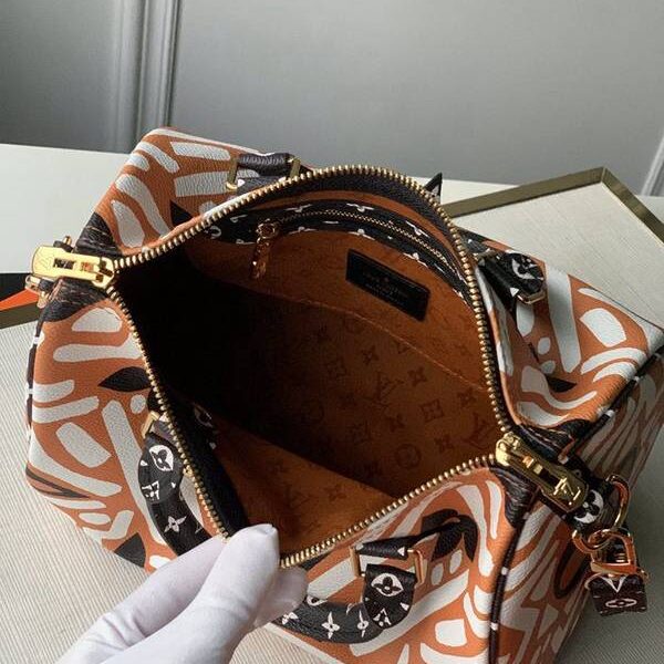 頂級高仿頂級原單 M56588黃色黑字 lv CRAFTY SPEEDY BANDOULIèRE 25 手袋hhlv11830