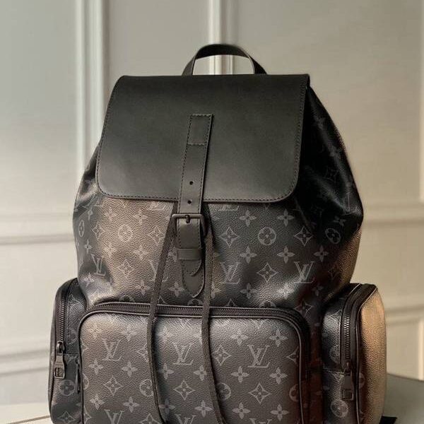 高仿精品批發M45670黑花TRIO 雙肩包Monogram 帆布hhlv11857