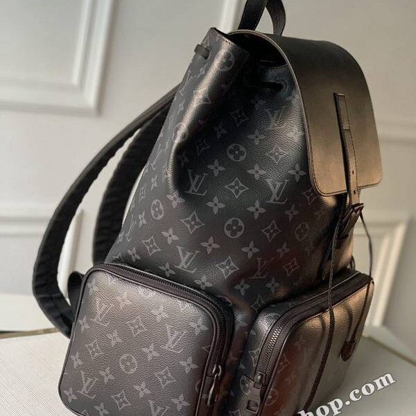 高仿精品批發M45670黑花TRIO 雙肩包Monogram 帆布hhlv11857