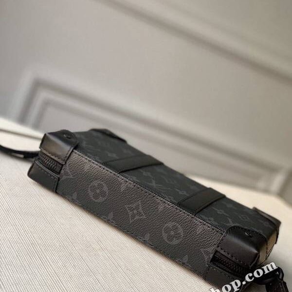 LV 男士側背包 黑花 SOFT TRUNK WALLET 盒子包2020 秋冬款