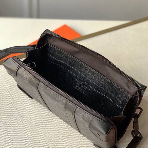 LV 男士側背包 黑花 SOFT TRUNK WALLET 盒子包2020 秋冬款