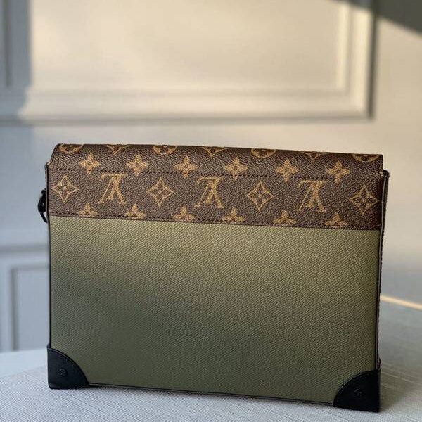 高仿包台灣POCHETTE VOYAGE STEAMER 手包 M30583墨綠hhlv11949