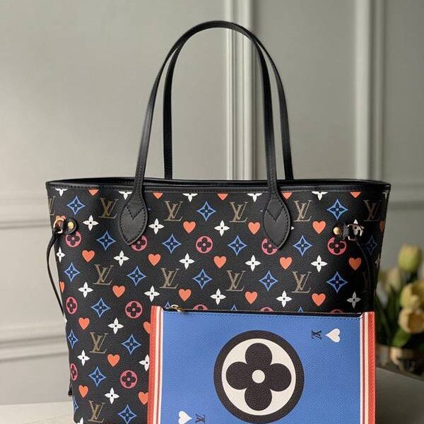 高仿精品批發M57483 2021 早春Neverfull 中號手袋Game On Monogram 帆布hhlv11970