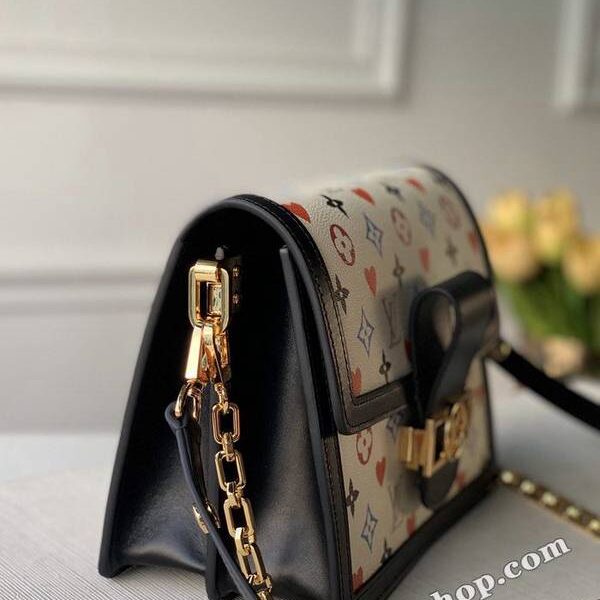 高仿M57463 2021 早春Dauphine 中號手袋Monogram 塗層帆布hhlv11973