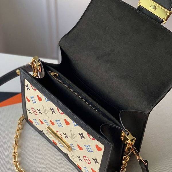 高仿M57463 2021 早春Dauphine 中號手袋Monogram 塗層帆布hhlv11973
