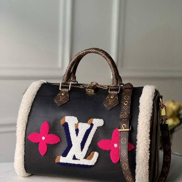 竭誠精品 LV Speedy 30 Bandouliere 手提枕頭包