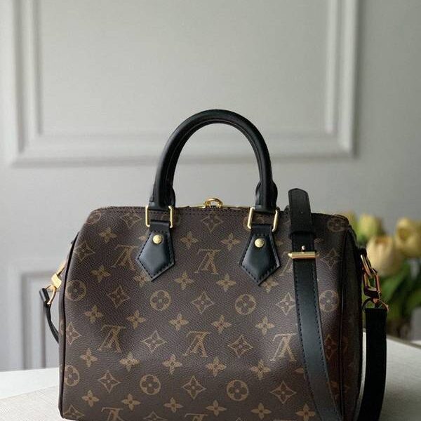 高仿包包批發M48285 Damier Ebène 帆布Speedy 25 手袋hhlv12014