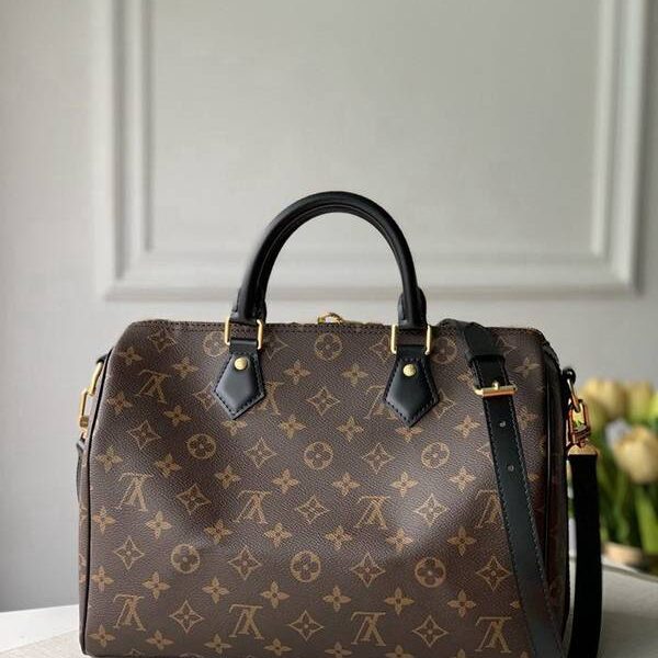高仿精品批發M48284  Damier Ebène 帆布Speedy 30手袋hhlv12015