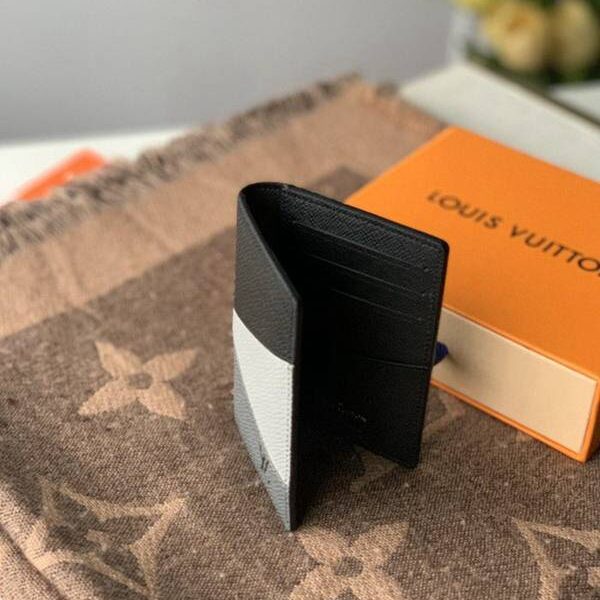 奢侈品原單M60502十字紋黑/拼新款卡包hhlv12022