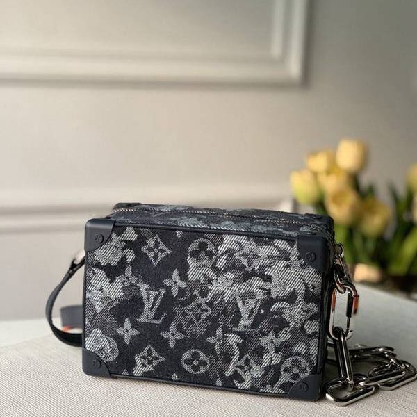 高仿包包批發原單 Mini Soft Trunk 鏈條包M80033 Monogram Tapestry 帆布hhlv12028