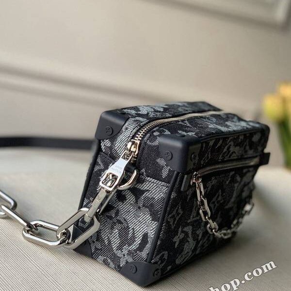高仿包包批發原單 Mini Soft Trunk 鏈條包M80033 Monogram Tapestry 帆布hhlv12028