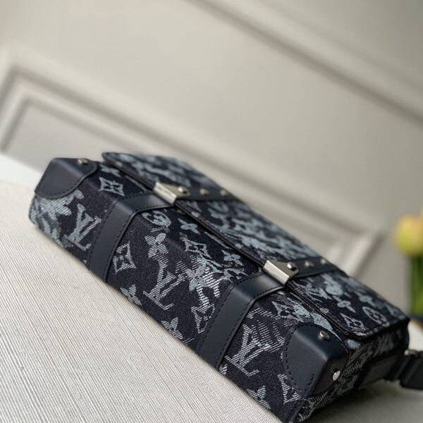 高仿精品批發原單 M57282藍色牛仔布 TRUNK 郵差包hhlv12029 11 高仿精品批發原單 M57282藍色牛仔布 TRUNK 郵差包hhlv12029