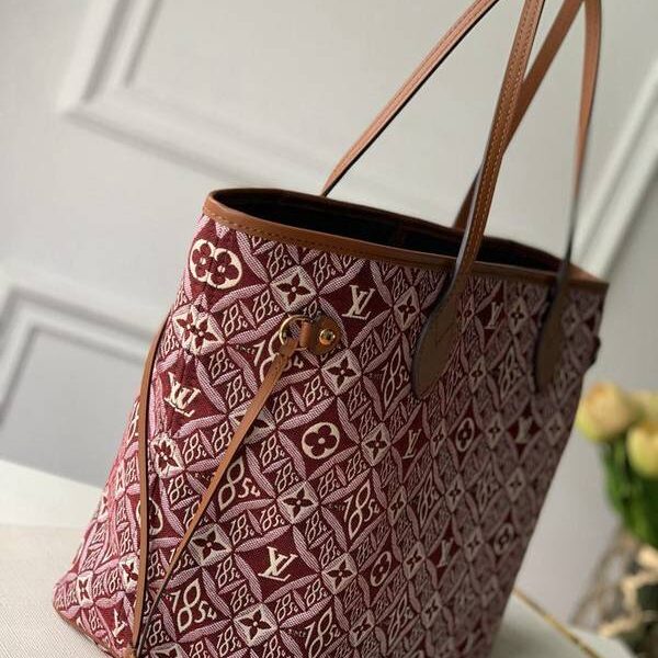頂級高仿包包原單Neverfull 中號手袋M57273紅 1854系列hhlv12056