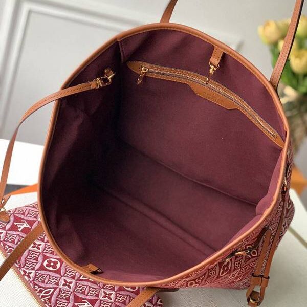 頂級高仿包包原單Neverfull 中號手袋M57273紅 1854系列hhlv12056