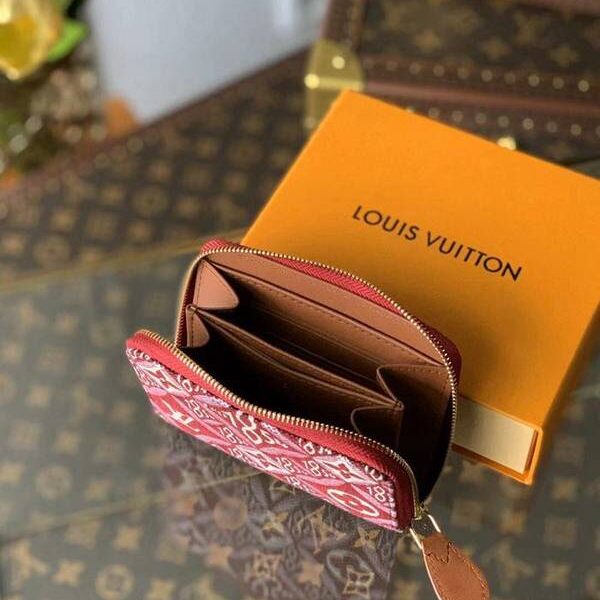 頂級原單M69997紅色 ZIPPY 零錢包 2020 秋冬，Nicolas Ghesquière 採用 Since 1854 提花織紋煥新 Zippy 零錢包hhlv12061