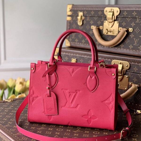 a貨高仿頂級原單 M45661玫紅 OnTheGo中號 Tote 包hhlv12066