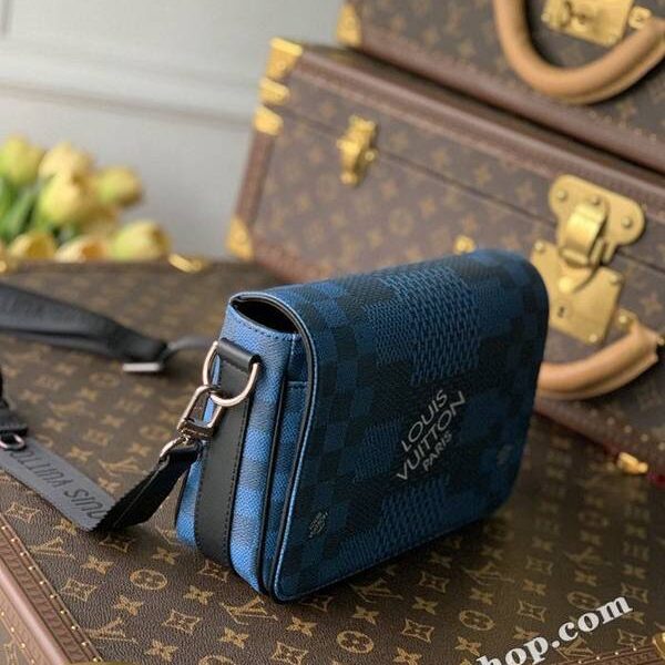 頂級高仿原單N20206 Studio郵差包Damier Graphite 3D 帆布hhlv12078