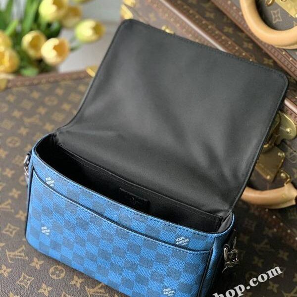 頂級高仿原單N20206 Studio郵差包Damier Graphite 3D 帆布hhlv12078