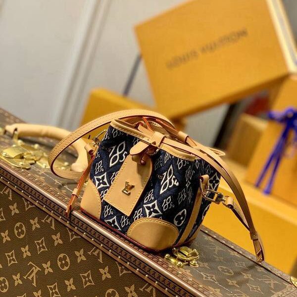 A貨之家頂級原單M57447牛仔布 NOé PURSE 水桶包Since 1854 提花織物hhlv12104