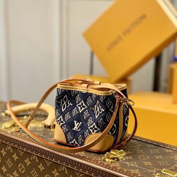 A貨之家頂級原單M57447牛仔布 NOé PURSE 水桶包Since 1854 提花織物hhlv12104
