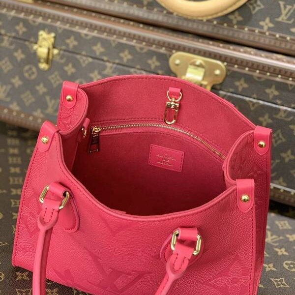 最高等級新款M45660玫紅Onthego小號 Tote 包hhlv12108