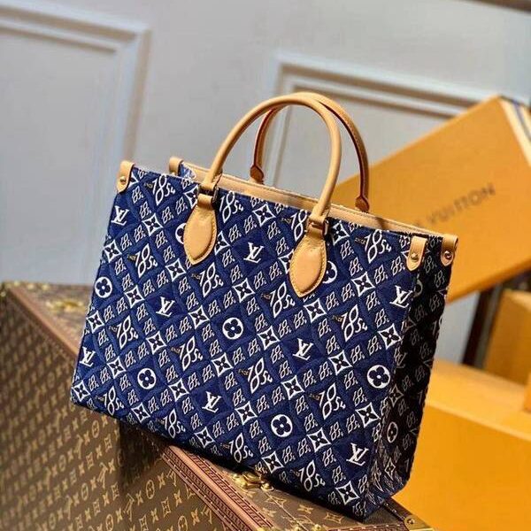 a貨M57396ONTHEGO 中號手袋2021春季Nicolas Ghesquière 令 Onthego 中號 Tote 包Since 1854 提花織紋hhlv12119