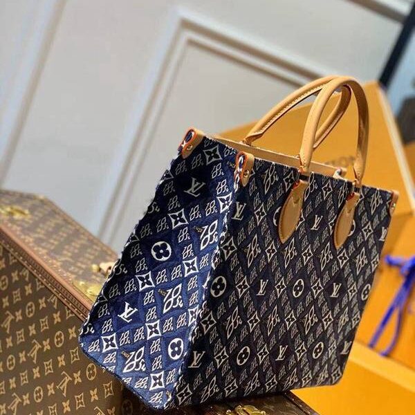 a貨M57396ONTHEGO 中號手袋2021春季Nicolas Ghesquière 令 Onthego 中號 Tote 包Since 1854 提花織紋hhlv12119