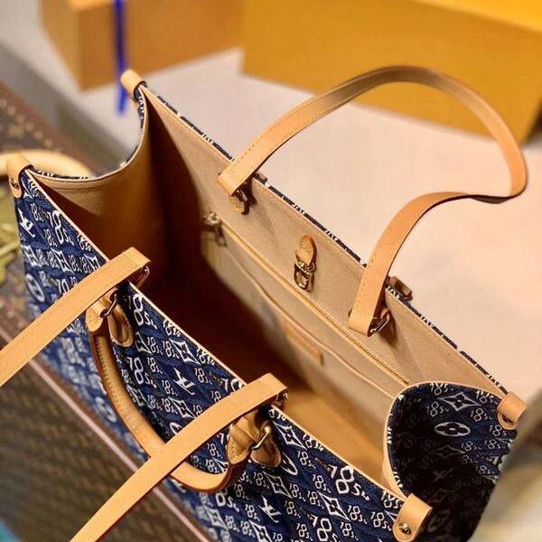 a貨M57396ONTHEGO 中號手袋2021春季Nicolas Ghesquière 令 Onthego 中號 Tote 包Since 1854 提花織紋hhlv12119