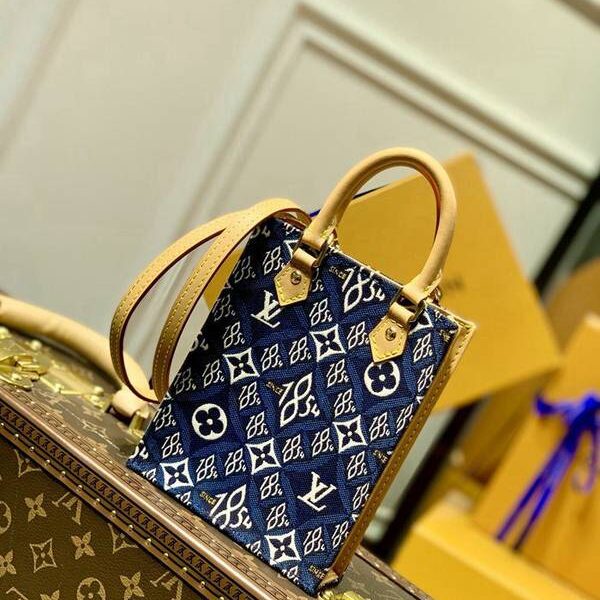 頂級高仿原單M80288牛仔布Monogram Since 1854 系列 PETIT SAC PLAT 手袋hhlv12123