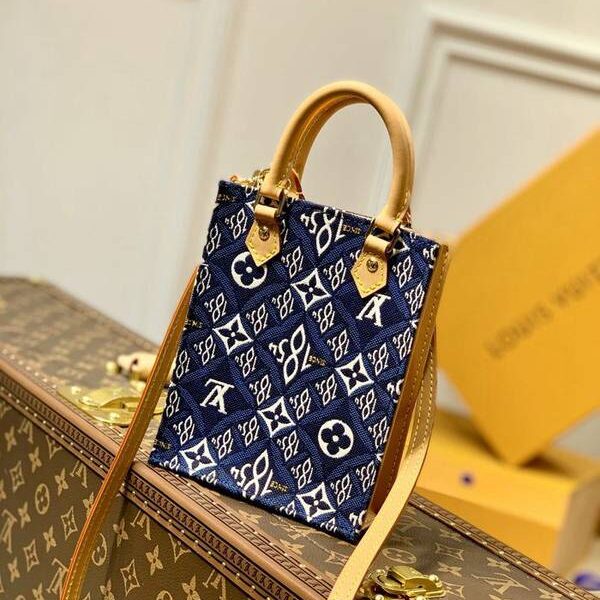 頂級高仿原單M80288牛仔布Monogram Since 1854 系列 PETIT SAC PLAT 手袋hhlv12123